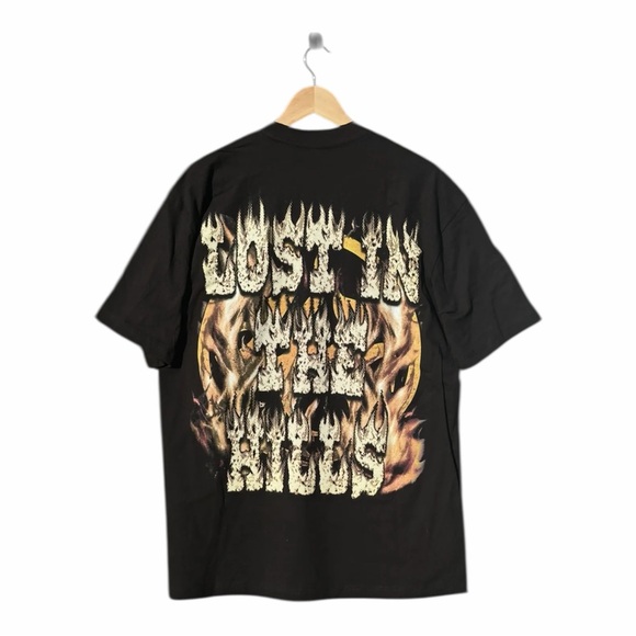 Lost In The Hills Flaming Skeleton T-Shirt Small - Picture 2 of 5